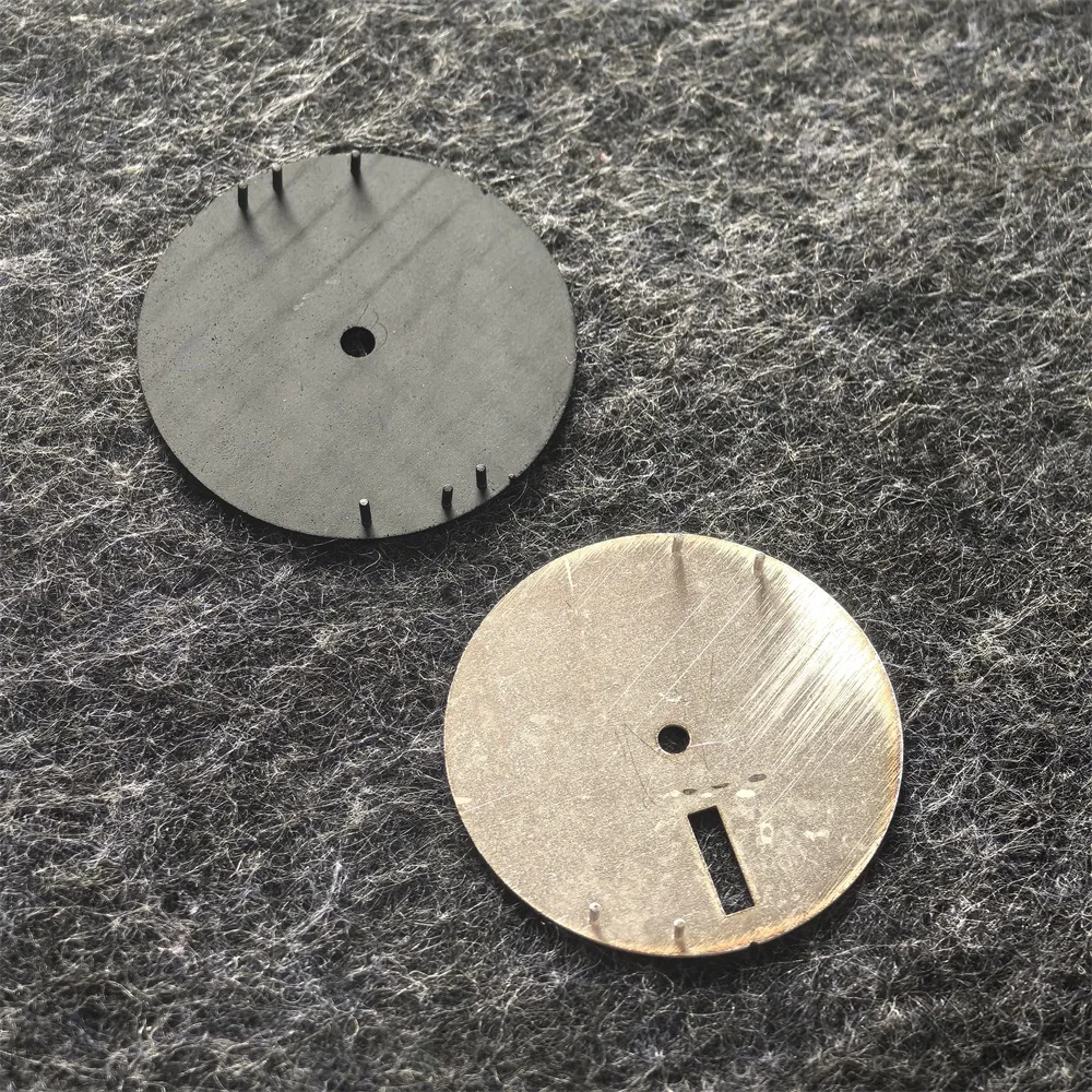 Vertical Texture 28.5mm Watch Dial Blank Watch Faces for NH35/ NH36/ NH34 Movement DIY Accessories None/ Single/ Double Calendar