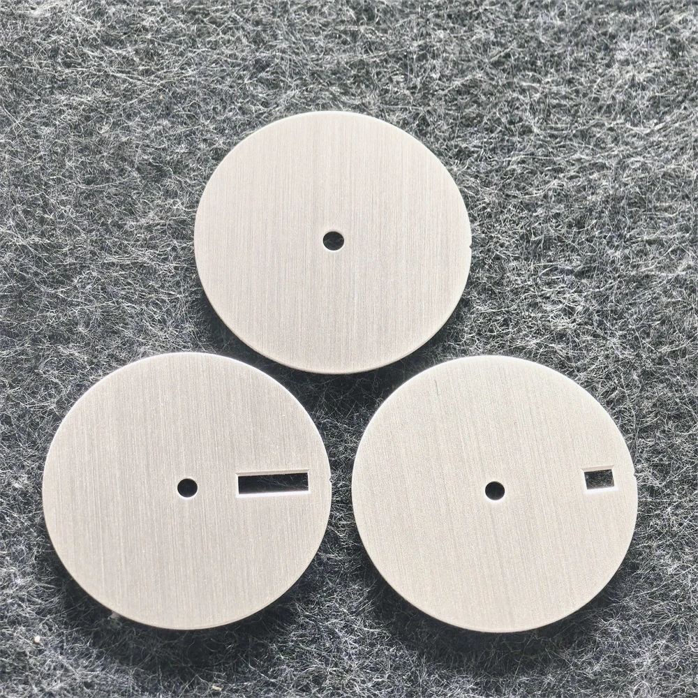 Vertical Texture 28.5mm Watch Dial Blank Watch Faces for NH35/ NH36/ NH34 Movement DIY Accessories None/ Single/ Double Calendar