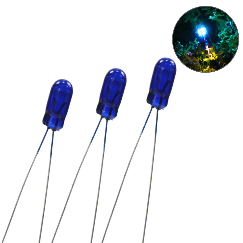 Evemodel 100pcs 2.5mm 3mm 4mm 5mm Clear Mini Bulbs Grain of Wheat Bulbs Incandescent Filament Lights 1.5V 3V 6V 12V