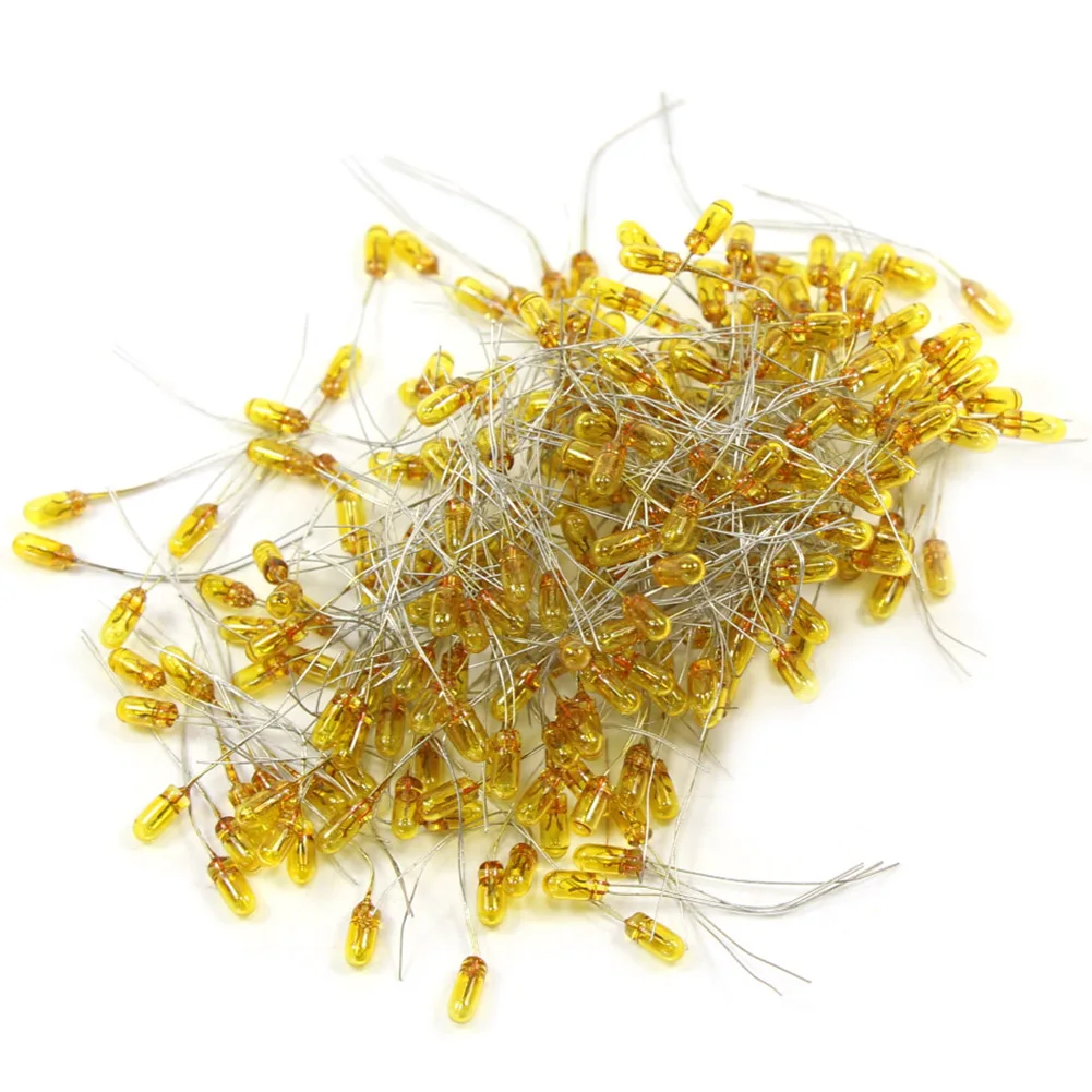 Evemodel 100pcs 2.5mm 3mm 4mm 5mm Clear Mini Bulbs Grain of Wheat Bulbs Incandescent Filament Lights 1.5V 3V 6V 12V