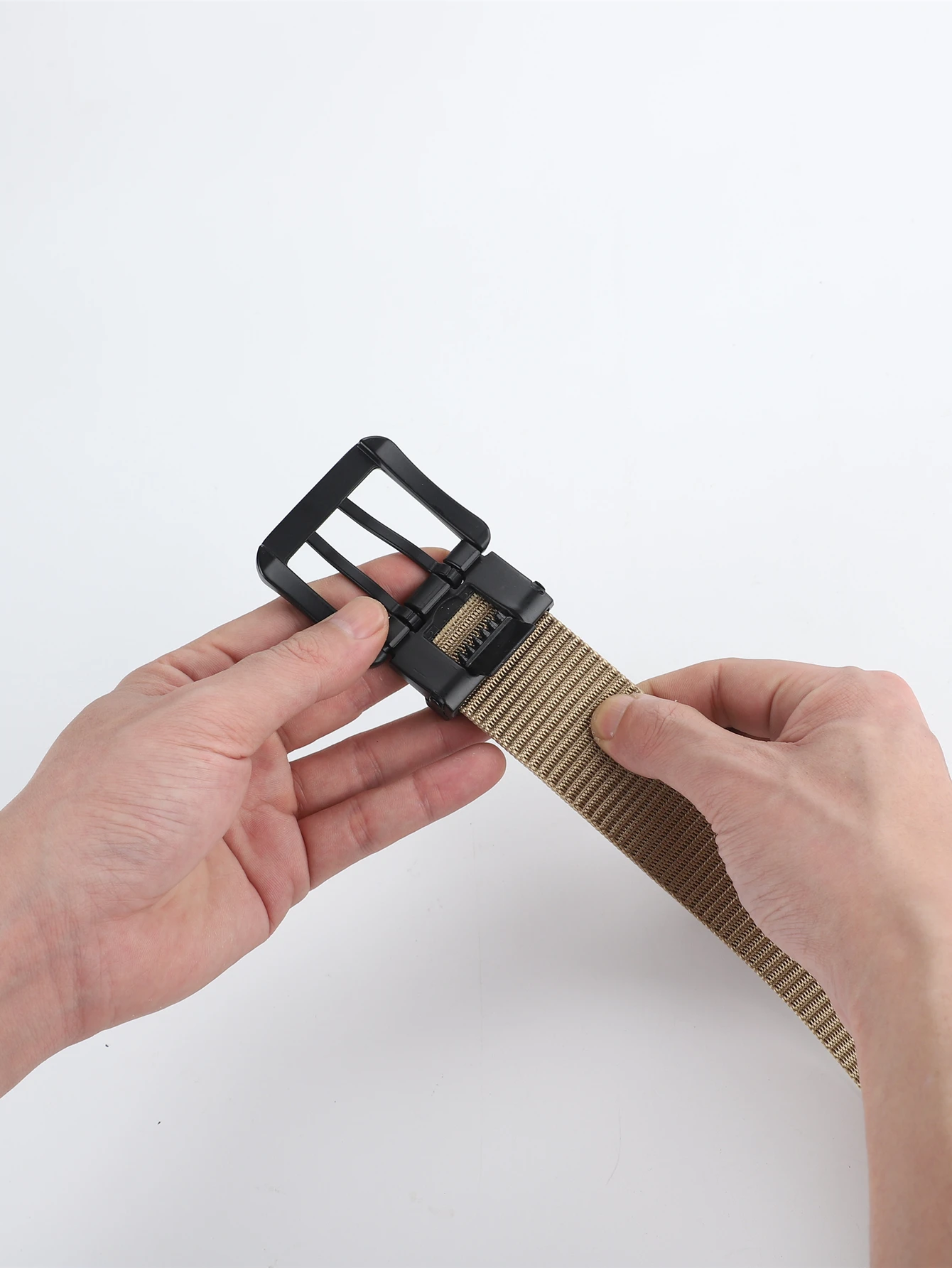 Lengthened needle buckle canvas belt belt man belt simple business students younger belt women with fat cloth belt