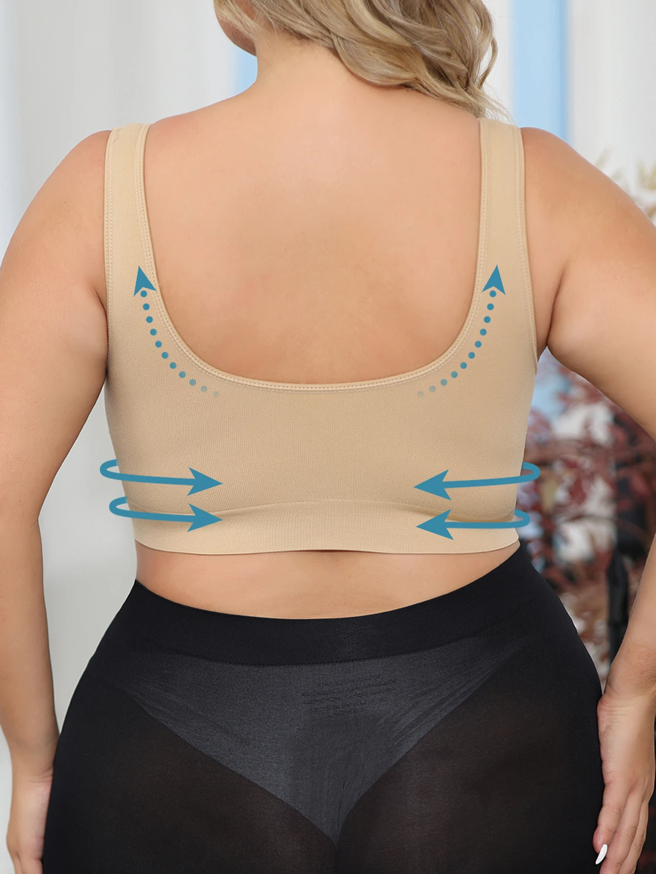 Women's Plus Size Bras with No Wire Shaping and Lifting to Prevent Spillage and Sagging - Detachable Pads