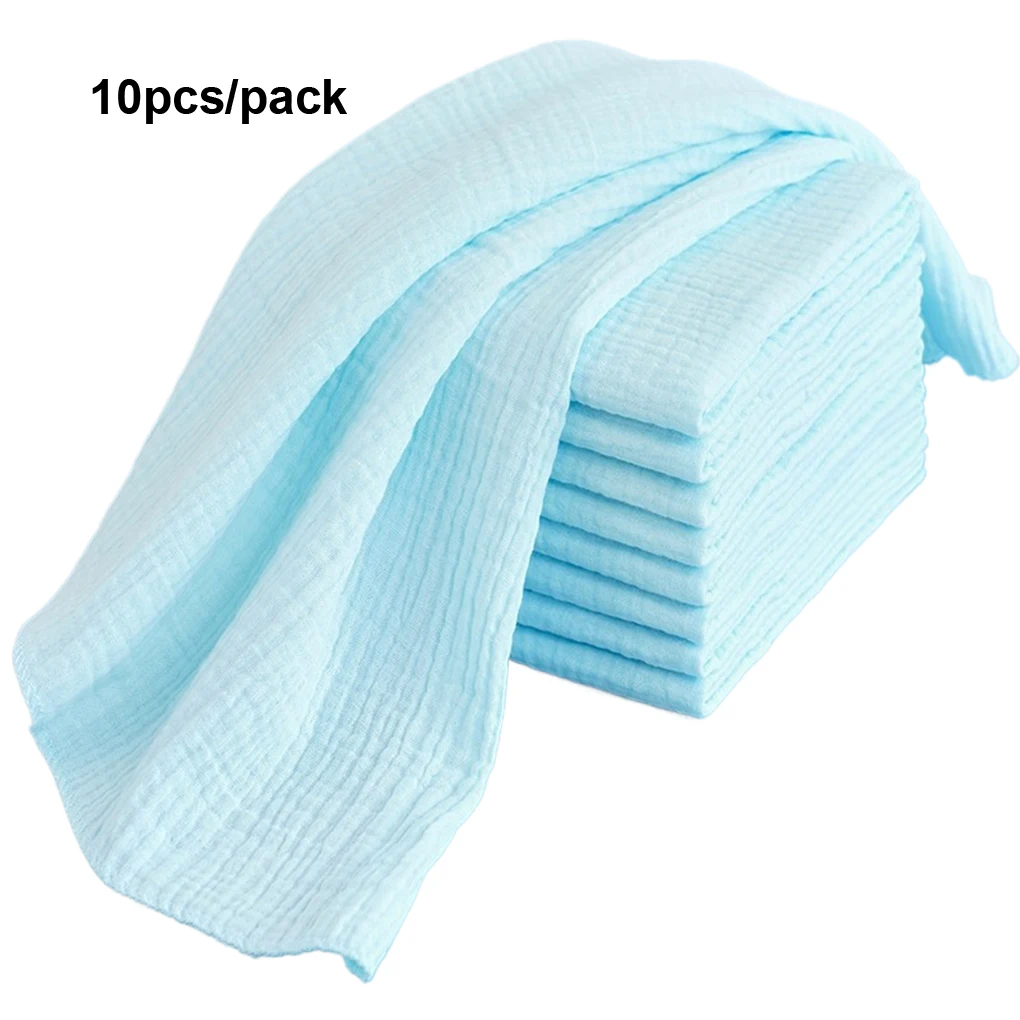 10pcs Cotton Baby Gauze Diapers For Newborn Baby Nappy Changing 43x45cm Washable Reusable Double Layer Soft Baby Towels