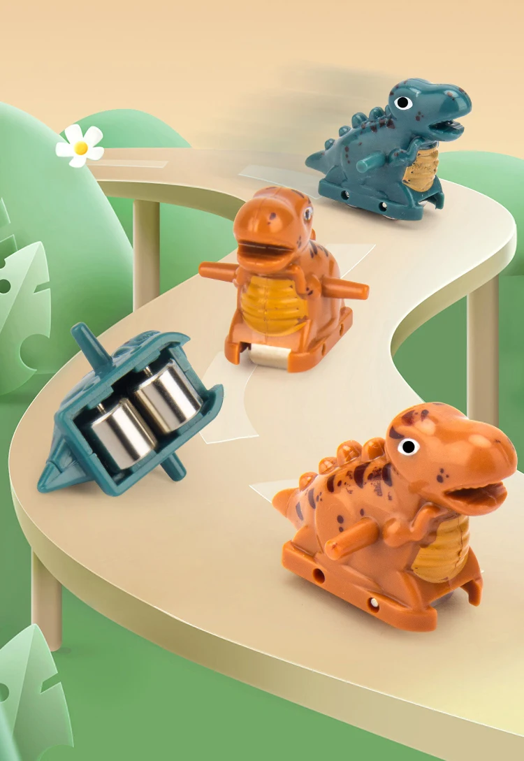 Dinosaur Climbing Slide Music Toy with 3 Dinosaurs, Puzzle Fun Electric Slide Toy Car, Halloween Boy and Girl Christmas Gift