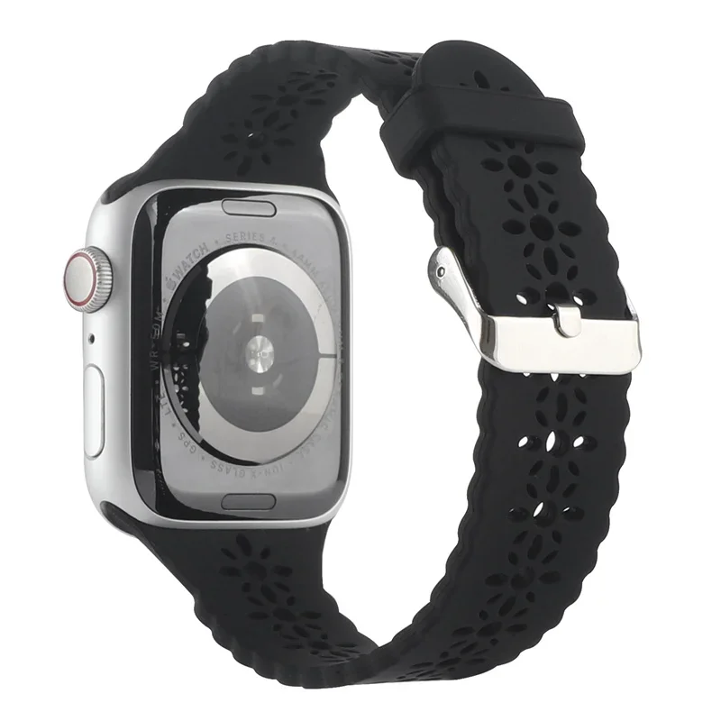 Silicone Straps For Apple Watch 44 mm 40mm 38mm 42mm Ultra 2 49mm Sport Bracelet iwatch Series 9 7 8 6 Se 5 4 3 41mm 45mm band