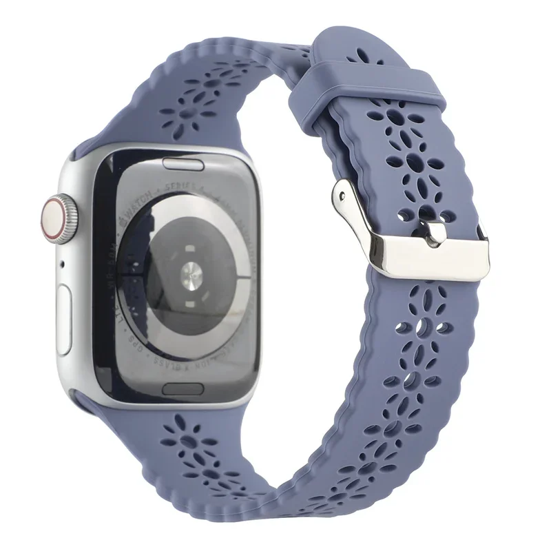 Silicone Straps For Apple Watch 44 mm 40mm 38mm 42mm Ultra 2 49mm Sport Bracelet iwatch Series 9 7 8 6 Se 5 4 3 41mm 45mm band