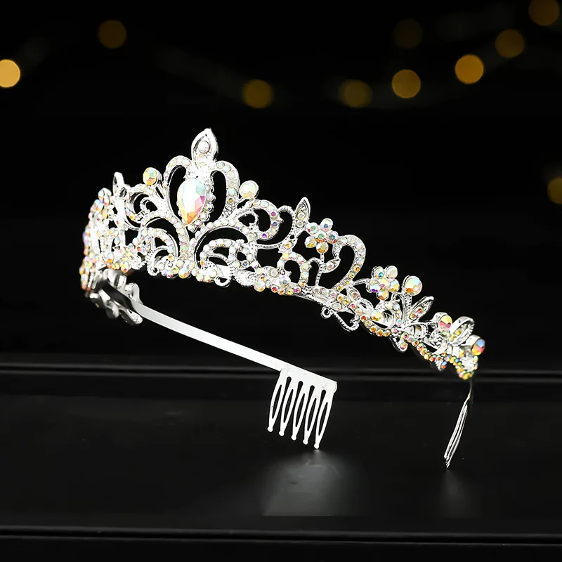 Luxury Crystal Crowns and Tiaras with Comb Headband for Girl Women Princess Birthday Party Wedding Prom Bridal Gifts