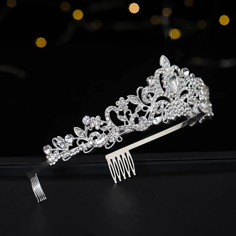Luxury Crystal Crowns and Tiaras with Comb Headband for Girl Women Princess Birthday Party Wedding Prom Bridal Gifts