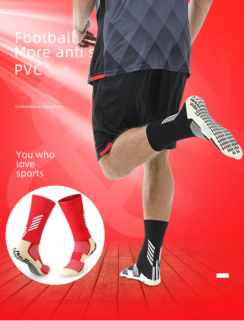 Best Quality Anti Slip Soccer Socks Adults Athletic Grip Sports Sock Non Slip Children Socks Football Basketball Hockey Unisex
