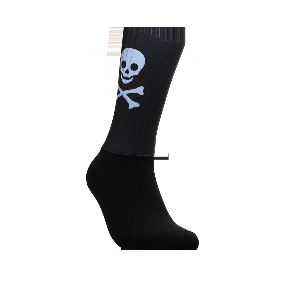 2027 New Skull Non-slip Sports Silicone Seamless Aero Cycling Socks Breathable Pattern Road Bike Racing Socks