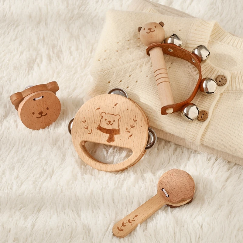 Montessori Toys Baby Music Toys Musical Instrument Baby 0 3 Years Toys Wooden Educational Toys Bear Xylophone Children Toys