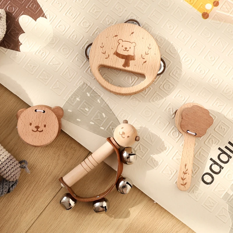 Montessori Toys Baby Music Toys Musical Instrument Baby 0 3 Years Toys Wooden Educational Toys Bear Xylophone Children Toys