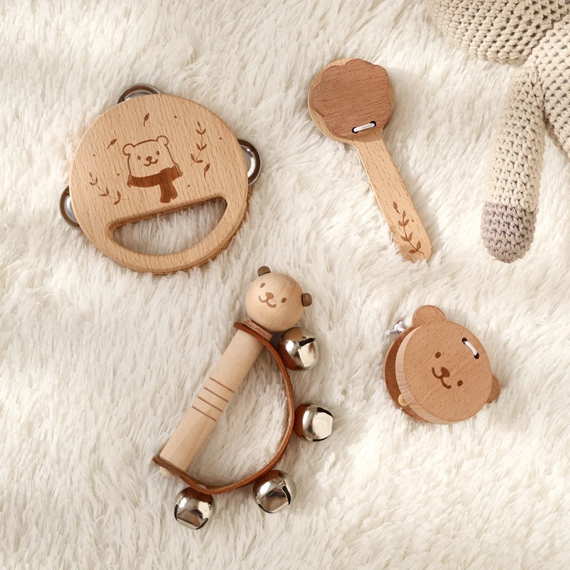 Montessori Toys Baby Music Toys Musical Instrument Baby 0 3 Years Toys Wooden Educational Toys Bear Xylophone Children Toys