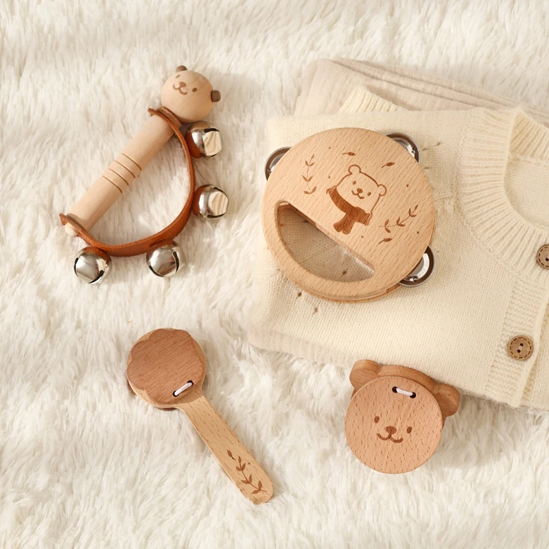 Montessori Toys Baby Music Toys Musical Instrument Baby 0 3 Years Toys Wooden Educational Toys Bear Xylophone Children Toys