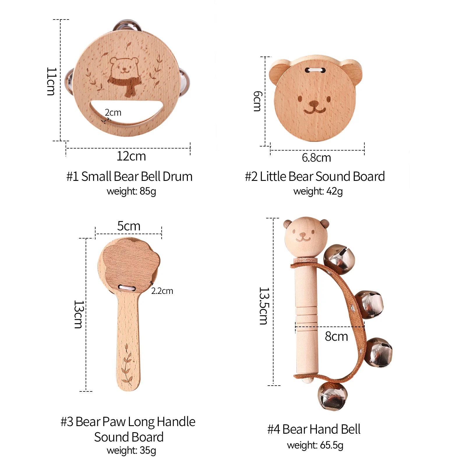 Montessori Toys Baby Music Toys Musical Instrument Baby 0 3 Years Toys Wooden Educational Toys Bear Xylophone Children Toys