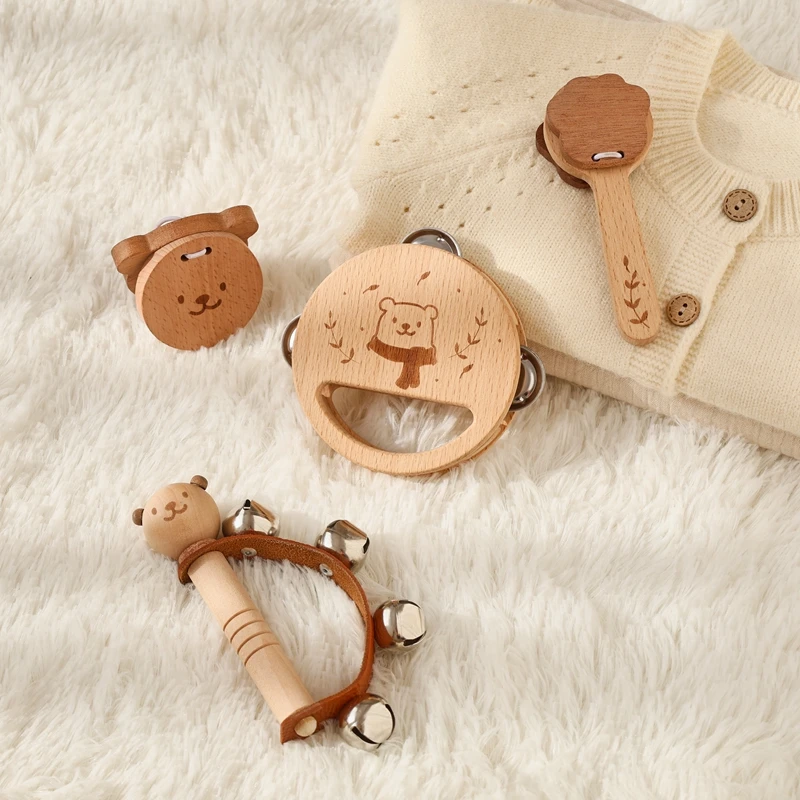 Montessori Toys Baby Music Toys Musical Instrument Baby 0 3 Years Toys Wooden Educational Toys Bear Xylophone Children Toys