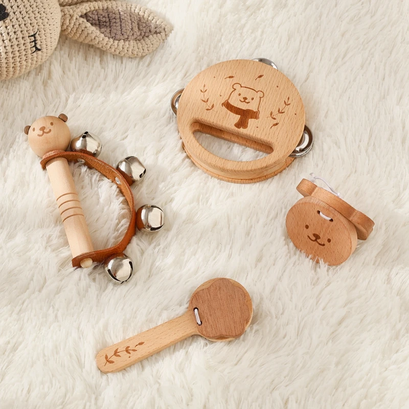 Montessori Toys Baby Music Toys Musical Instrument Baby 0 3 Years Toys Wooden Educational Toys Bear Xylophone Children Toys