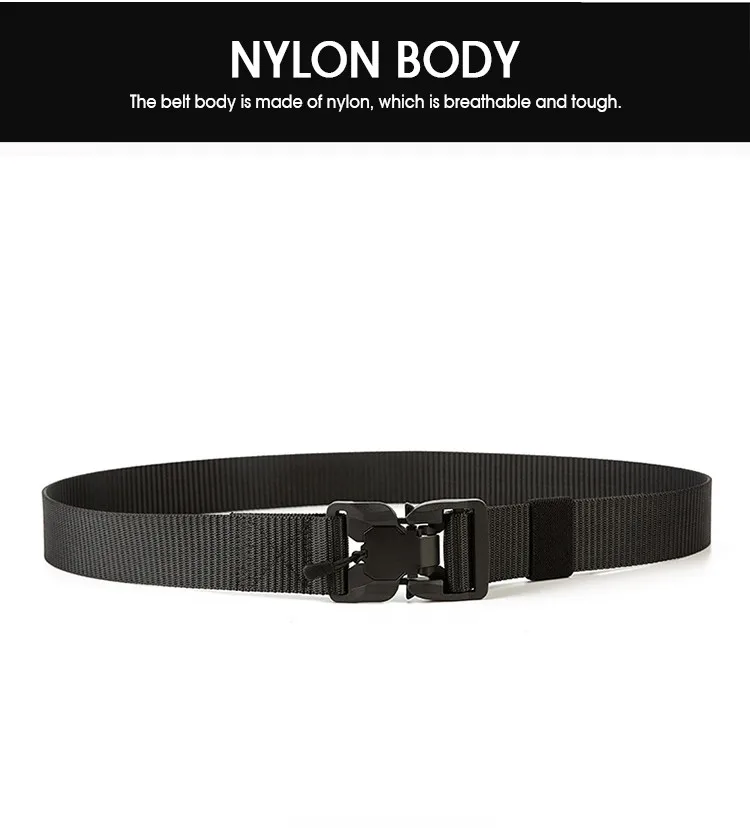 Genuine Tactical Belt Quick Release Magnetic Buckle Belt Soft Real Nylon Sports Accessories men and women belt