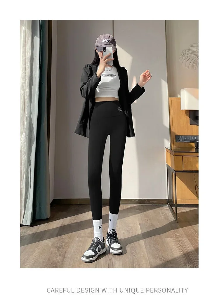 High Waisted Belly Lifting Buttocks Without Trace Pants Embarrassment-free Line Shark Pants Women Outside Bottoming Pants
