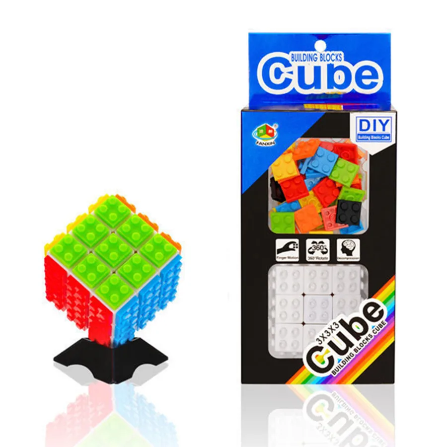 Building Blocks Cube 3x3x3 Puzzle Cube Detachable Professional Magic Cube 3x3 Blocks Cube Educational Toys Gifts Diy Cubo Magico