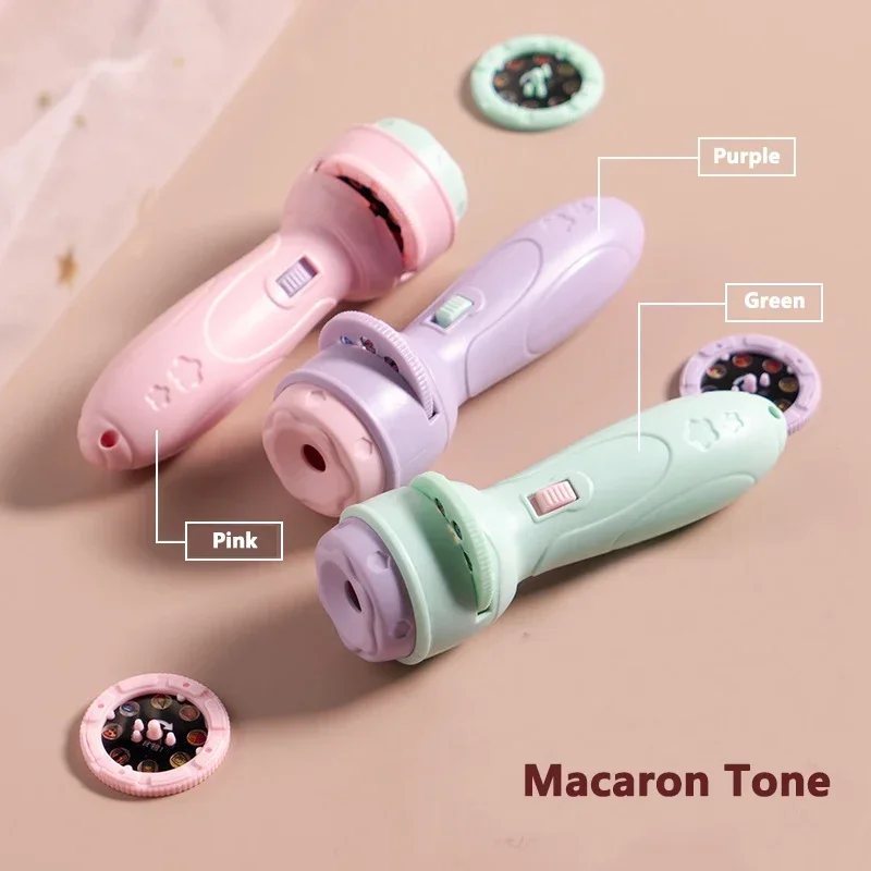 Projection Flashlight, Early Education Puzzle Development Toy, Children Enlightenment Luminous Toy, Cartoon Patterns Projector