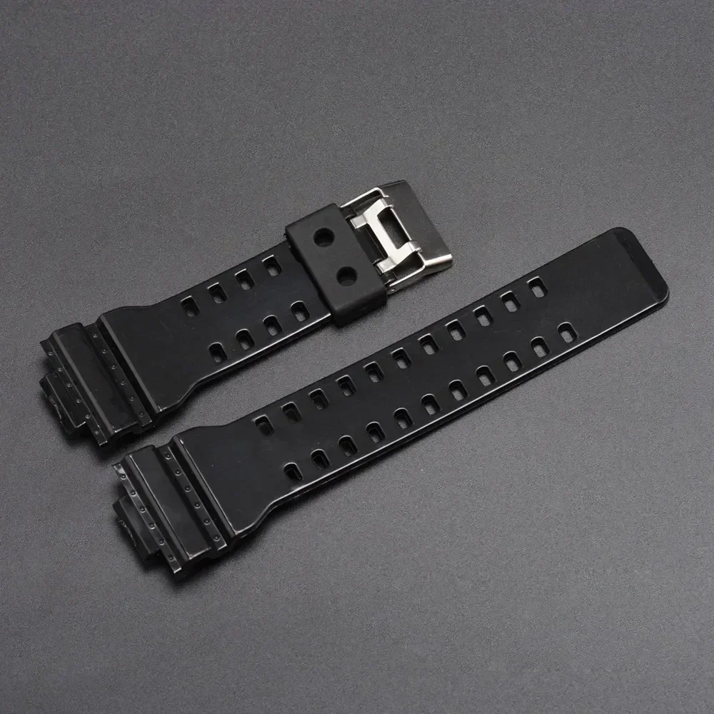 Strap for Casio G-Shock GA-100/110/120/140/200/400/700 800 GD-100/110/120 G-8900 GLS-100 Replace Silicone Resin Watch Band 16mm