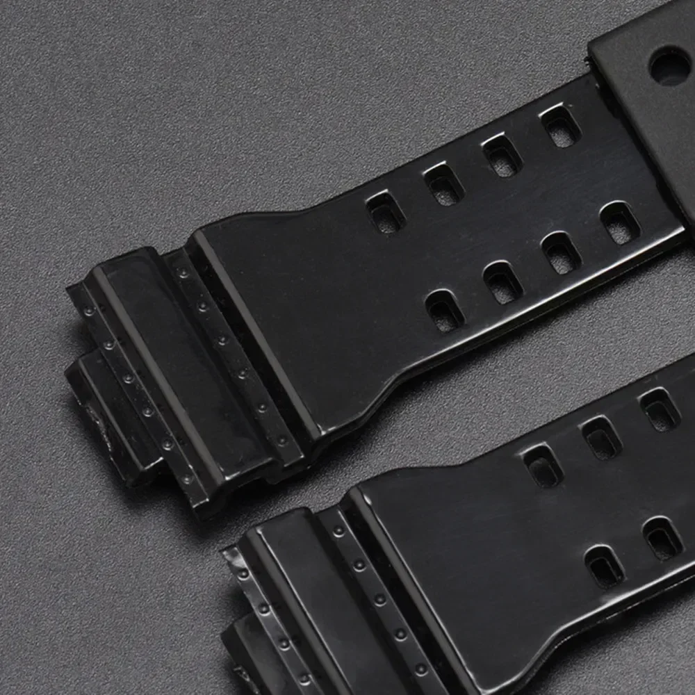 Strap for Casio G-Shock GA-100/110/120/140/200/400/700 800 GD-100/110/120 G-8900 GLS-100 Replace Silicone Resin Watch Band 16mm