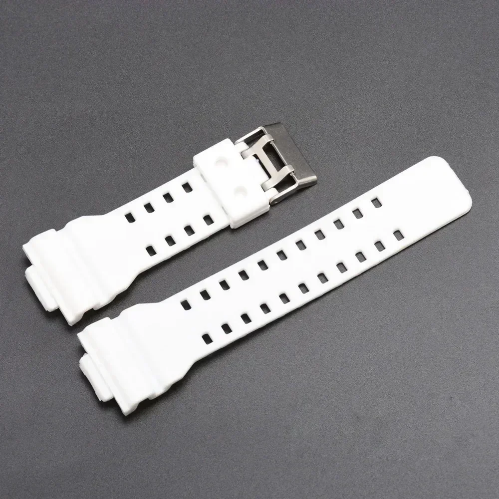 Strap for Casio G-Shock GA-100/110/120/140/200/400/700 800 GD-100/110/120 G-8900 GLS-100 Replace Silicone Resin Watch Band 16mm