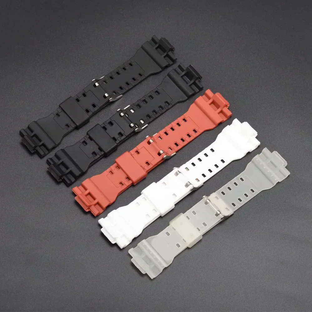 Strap for Casio G-Shock GA-100/110/120/140/200/400/700 800 GD-100/110/120 G-8900 GLS-100 Replace Silicone Resin Watch Band 16mm