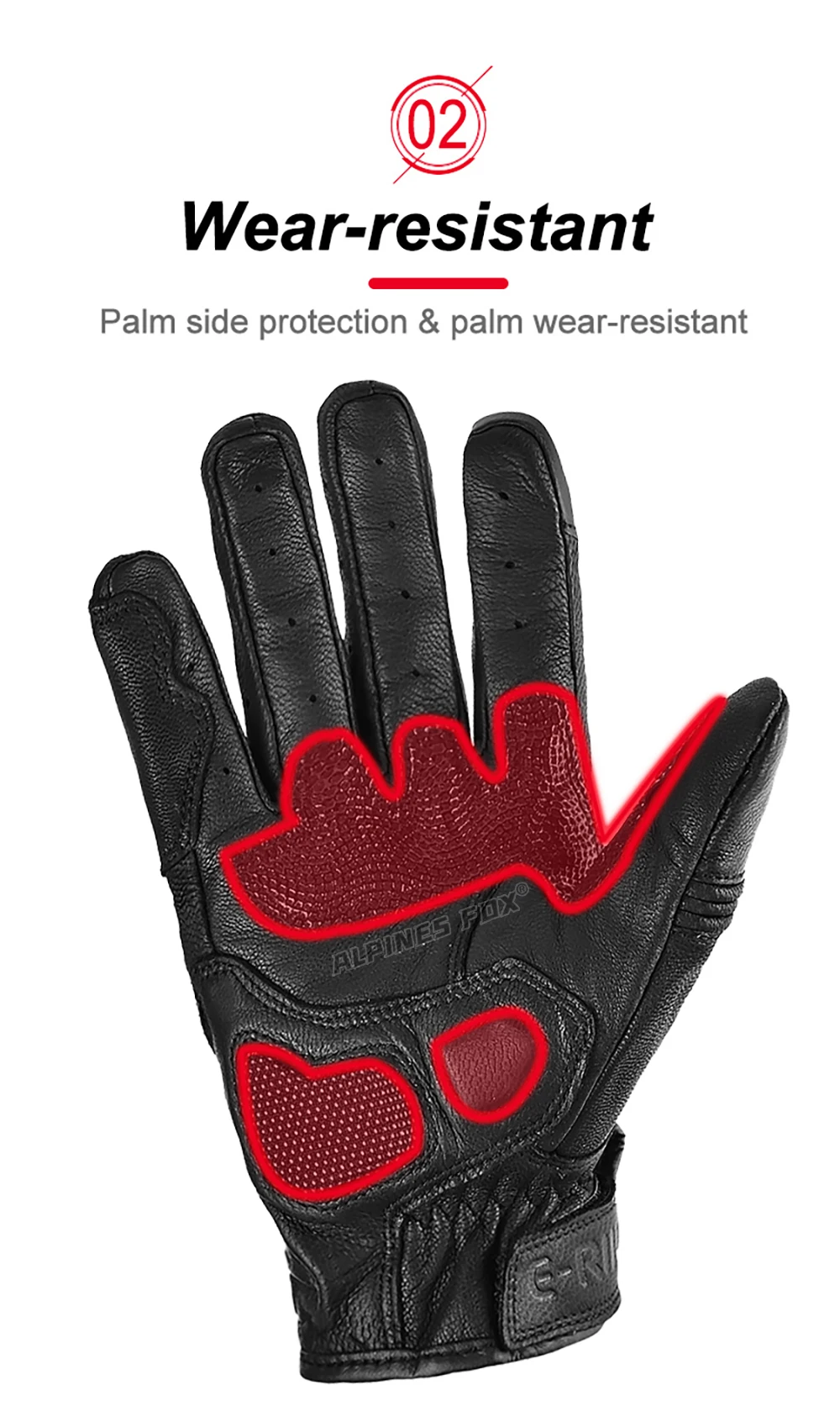 Retro Motorcycle Leather Gloves Perforated Summer Breathable Touch Screen Motobike Cycling Accessories Full Finger Protective