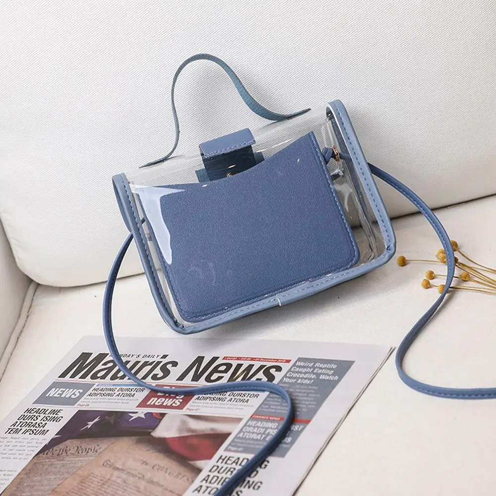 Small Women's Small Bag Transparent Jelly Candy Color Square Messager Bag Fashion Clutches PVC Shoulder Bag Crossbody Handbag