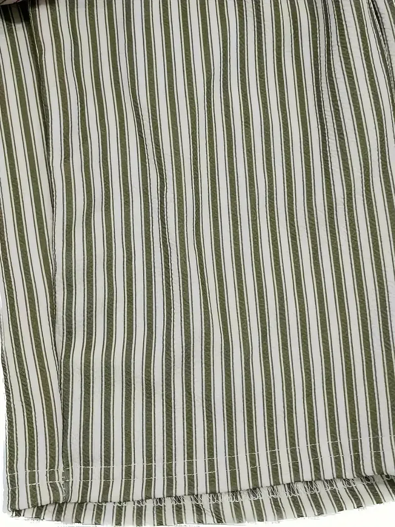 Women's Plus Size 1XL-5XL Casual Stripe Print Pants Ladies Fashion Comfortable Drawstring Waist Elastic Casual Pants