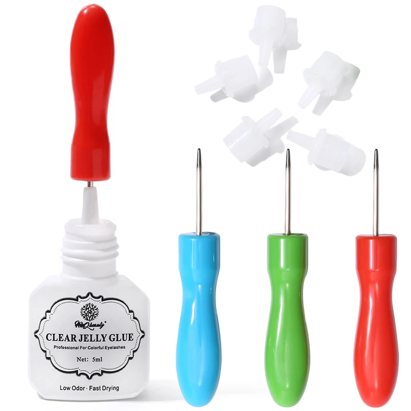 Universal Lash Glue Bottle Blocking Needle Replacement Eyelash Extension Glue Mouth Head Special Plug Caps Opener Makeup Tools
