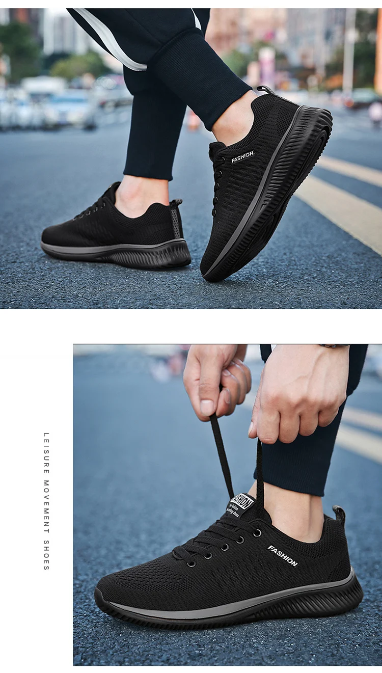 Sneakers Men Running Walking Knit Shoes Fashion Casual High Quality Sport Athletic Gym Lightweight Men Casual Shoes
