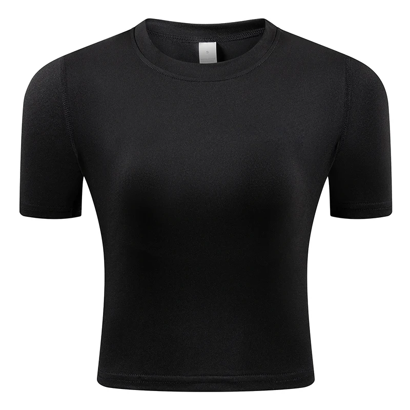 Women's Compression Shirt Short Sleeve Athletic Yoga Running T-Shirt Summer Gym Workout Quick Dry Stretchy Tees Tops Baselayer