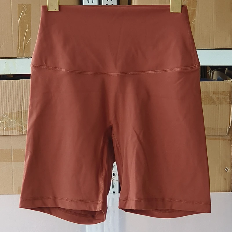 Women Sports Shorts High Waist Yoga Shorts Slim Fit Butt Lift Gym Running High Elastic Nylon Shorts