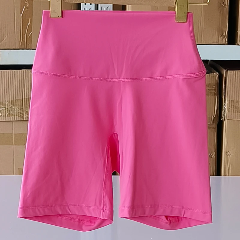 Women Sports Shorts High Waist Yoga Shorts Slim Fit Butt Lift Gym Running High Elastic Nylon Shorts