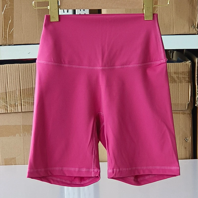 Women Sports Shorts High Waist Yoga Shorts Slim Fit Butt Lift Gym Running High Elastic Nylon Shorts