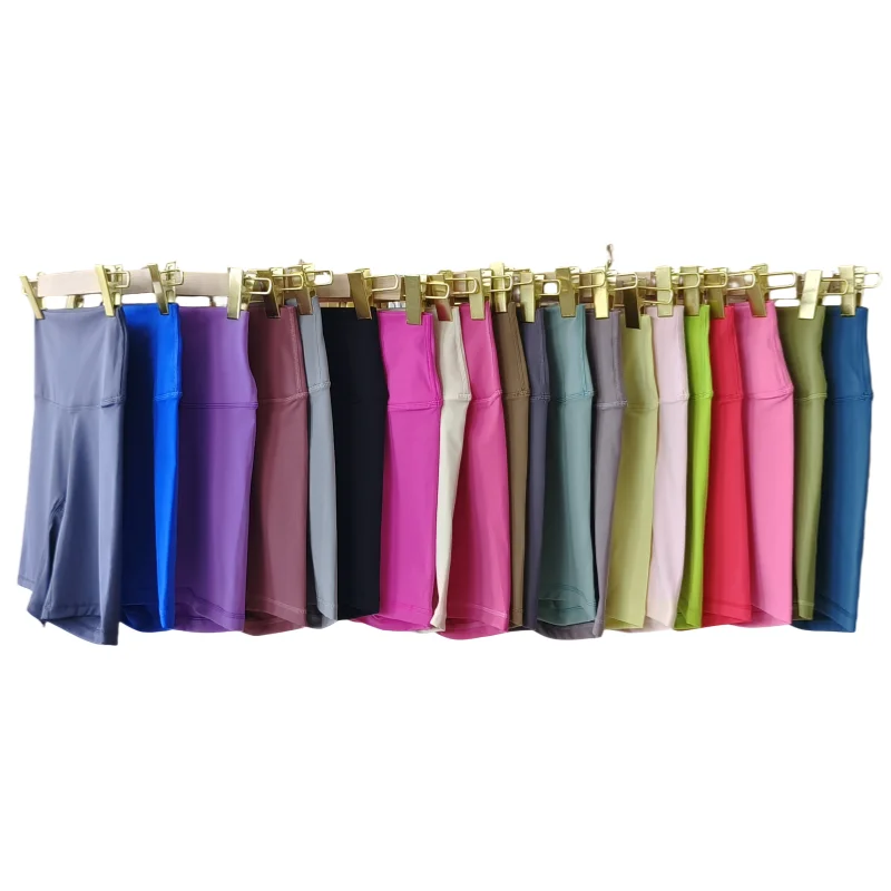 Women Sports Shorts High Waist Yoga Shorts Slim Fit Butt Lift Gym Running High Elastic Nylon Shorts