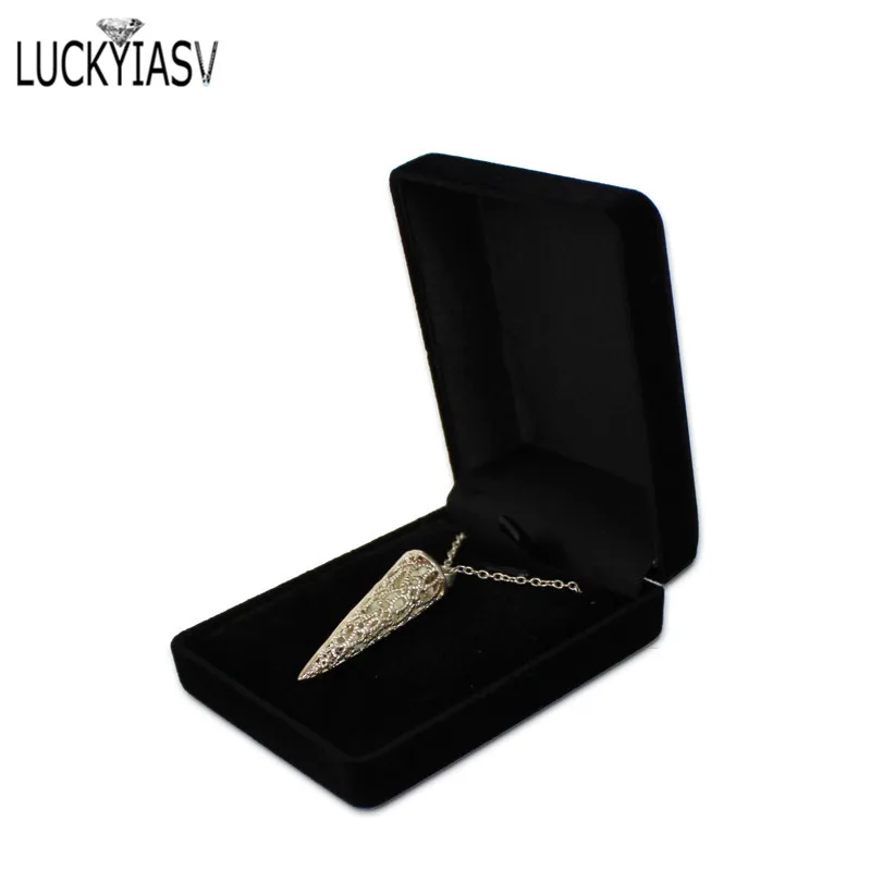 Wholesale Pendant Necklace Chain Storage Package Gift Box Soft Black Blue/Red/Velvet Casket Long Earrings Jewelry Organizer Box