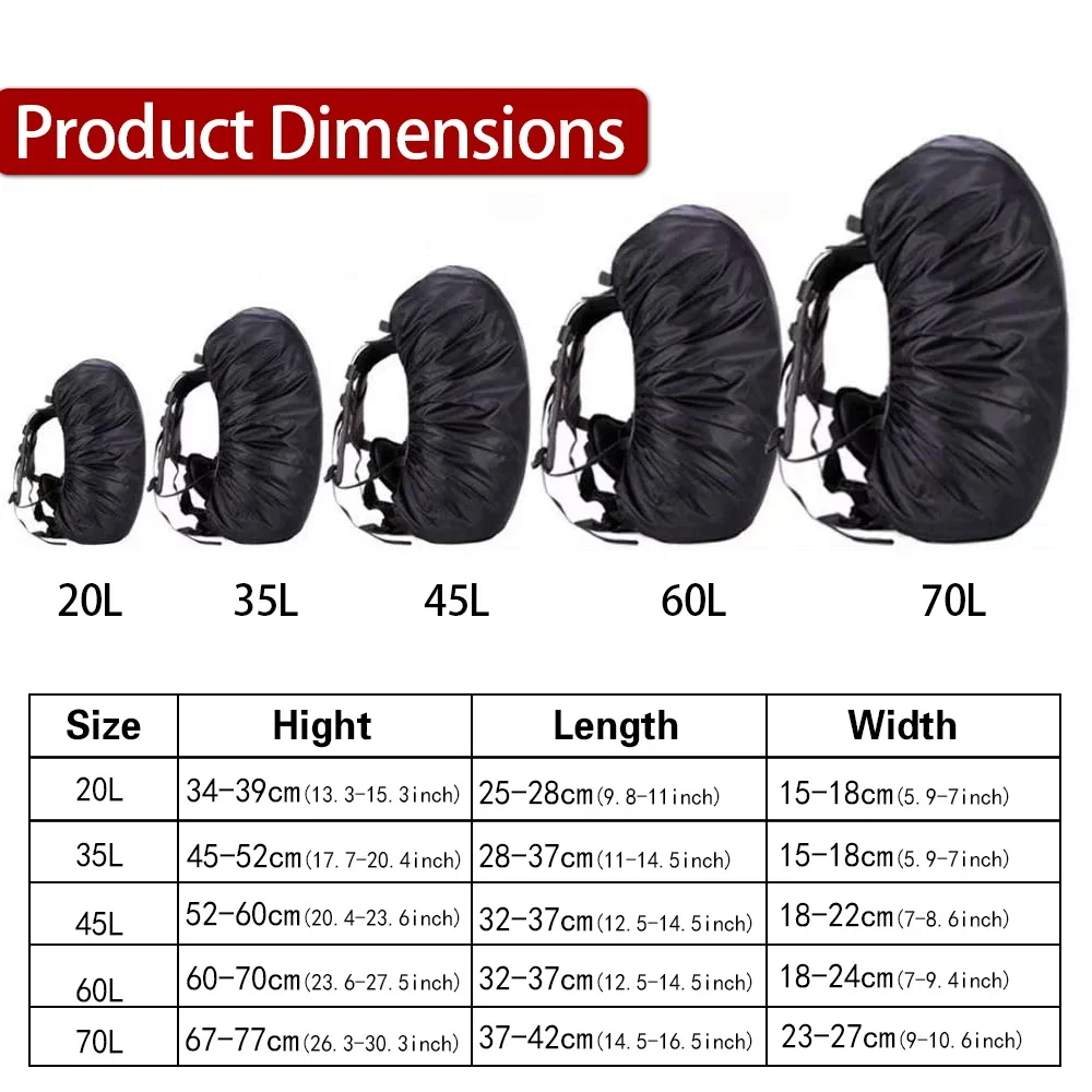 Unisex Rain Cover Backpack 30L 40L 70L Waterproof Bag Outdoor Camping Hiking Climbing Sports Dust Rain Cover Pink Letter Print