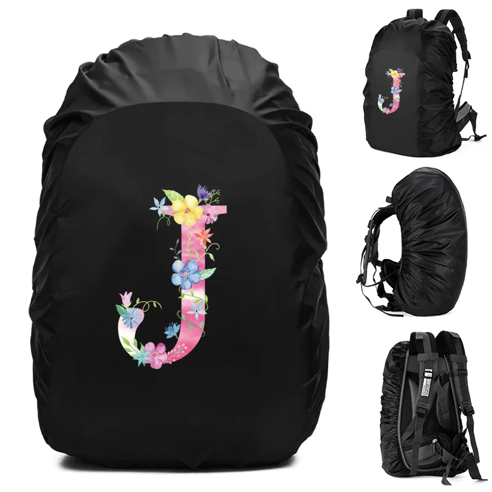 Unisex Rain Cover Backpack 30L 40L 70L Waterproof Bag Outdoor Camping Hiking Climbing Sports Dust Rain Cover Pink Letter Print