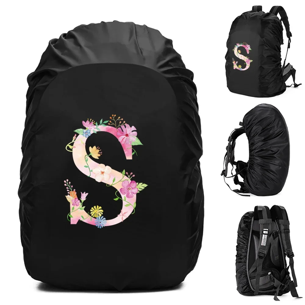 Unisex Rain Cover Backpack 30L 40L 70L Waterproof Bag Outdoor Camping Hiking Climbing Sports Dust Rain Cover Pink Letter Print