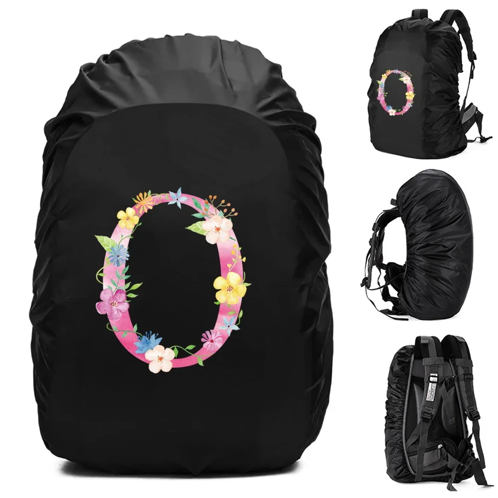 Unisex Rain Cover Backpack 30L 40L 70L Waterproof Bag Outdoor Camping Hiking Climbing Sports Dust Rain Cover Pink Letter Print