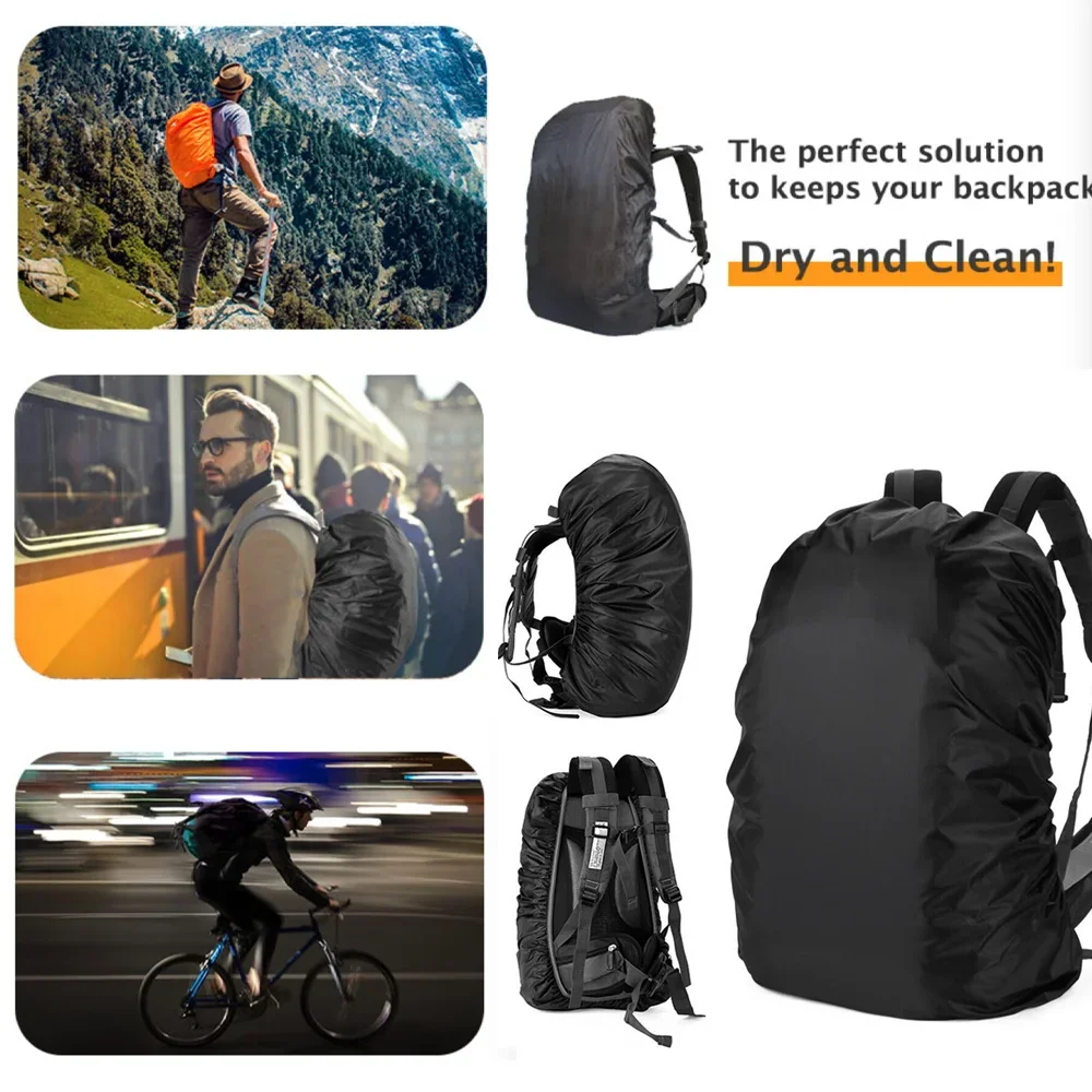 Unisex Rain Cover Backpack 30L 40L 70L Waterproof Bag Outdoor Camping Hiking Climbing Sports Dust Rain Cover Pink Letter Print