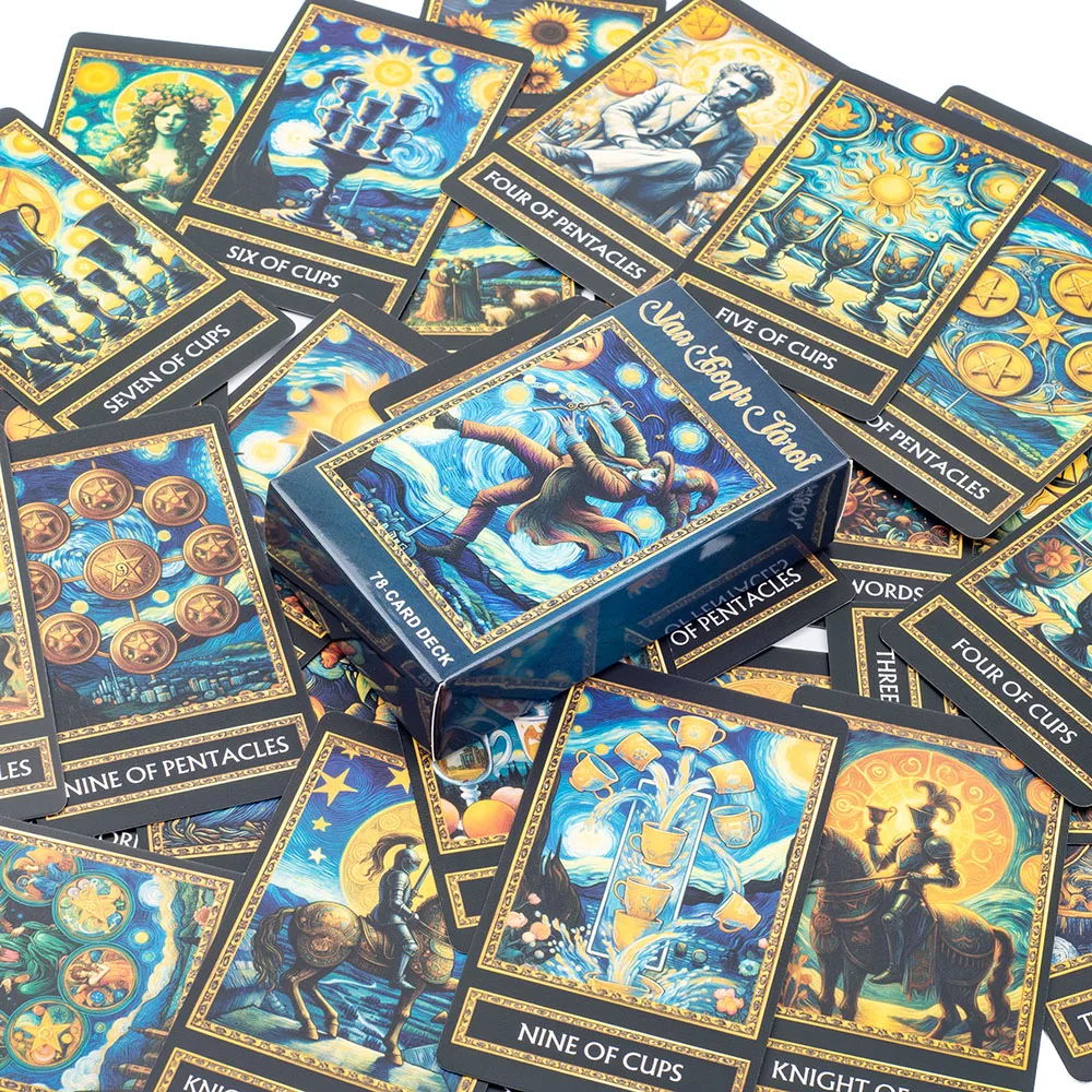 Van Gogh Tarot 78 Card Deck Board Games Illustration Divination Wisdom Oracle Cards Party Desktop Toy Entertainment Leisure