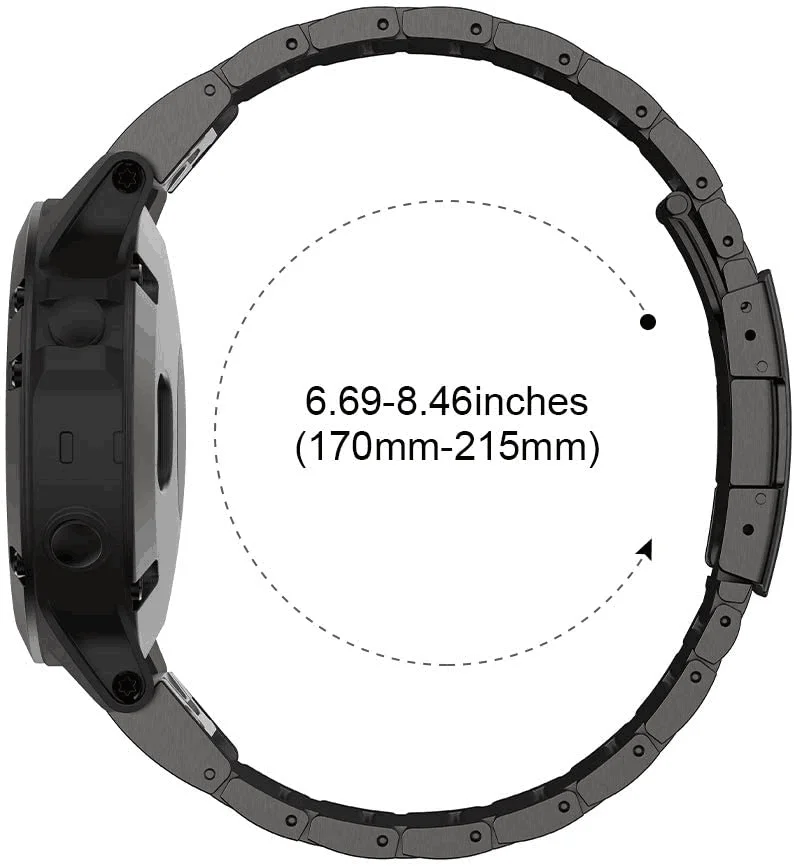 22 26mm Titanium Alloy Band for Garmin Fenix 6X Pro/6X/5X/5X Plus/7X Watchband for Tactix 7/Descent MK2/Instinct 1/2 Bracelet