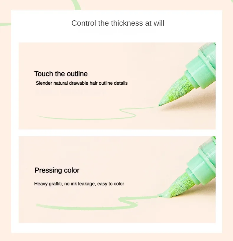 LANGUO 171/9 Colors Direct Liquid Acrylic Paint Pens Brush Marker for Rock Painting Stone Canvas DIY Art Supplies Stationery
