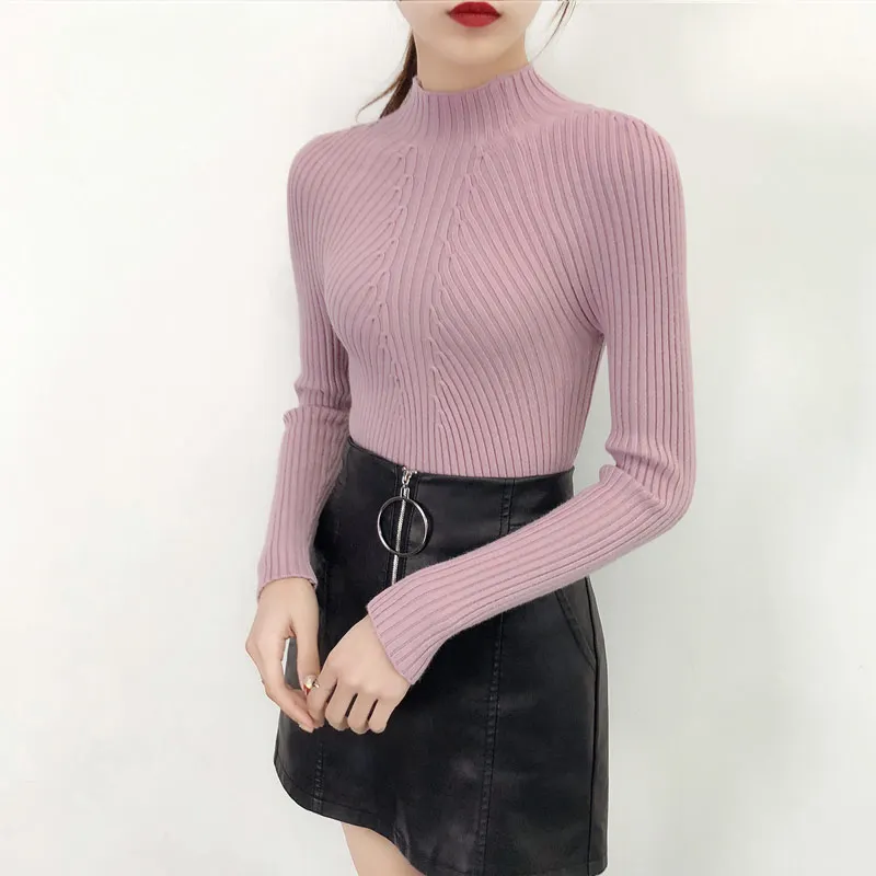 2026 Autumn Winter Turtleneck Sweater Women Basic Slim Pullover Women Sweaters And Pullovers Knit Jumper Ladies Tops