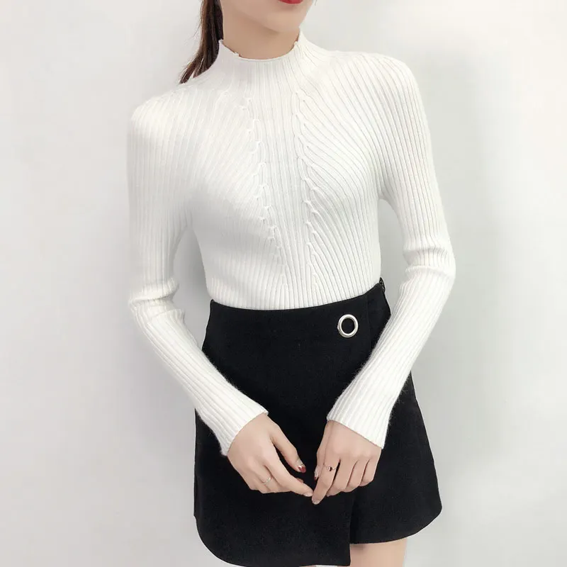 2026 Autumn Winter Turtleneck Sweater Women Basic Slim Pullover Women Sweaters And Pullovers Knit Jumper Ladies Tops